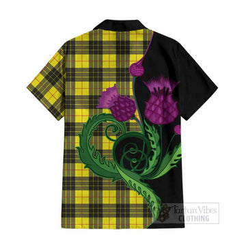 MacLeod (McLeod) Tartan Cotton Hawaiian Shirt Traditional Scottish Thistle
