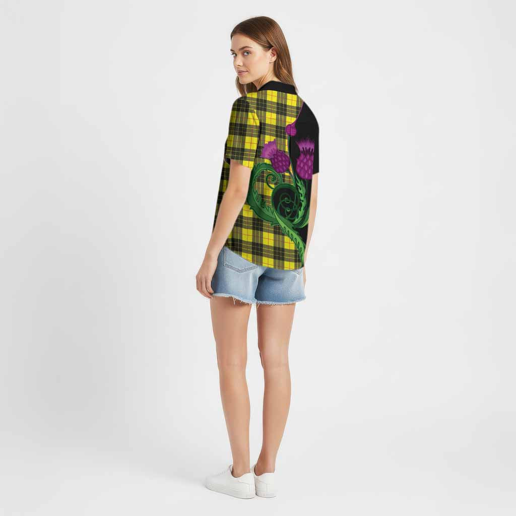 MacLeod (McLeod) Tartan Cotton Hawaiian Shirt Traditional Scottish Thistle