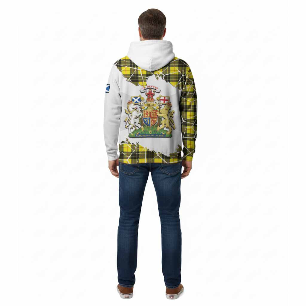 MacLeod (McLeod) Tartan Cotton Hoodie with Family Crest and Lion Rampant Grunge Style