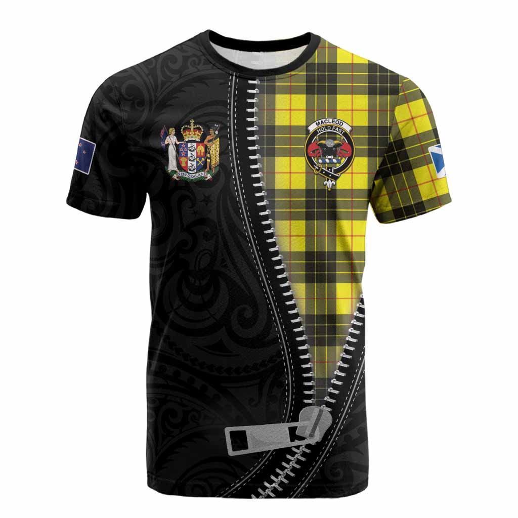 MacLeod (McLeod) Tartan Cotton T-shirt New Zealand Pattern Unique Zipper Stylized