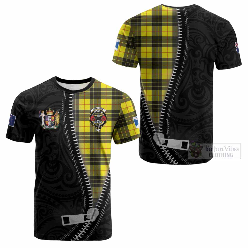 MacLeod (McLeod) Tartan Cotton T-shirt New Zealand Pattern Unique Zipper Stylized
