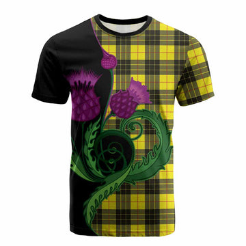 MacLeod (McLeod) Tartan Cotton T-shirt Traditional Scottish Thistle