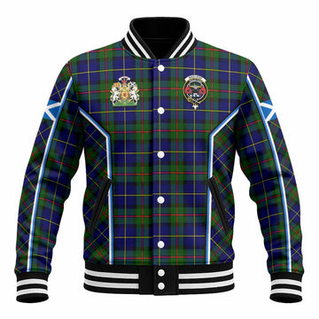 MacLeod (McLeod) Tartan Crest Baseball Jacket Scotland Coat of Arm Flag Style