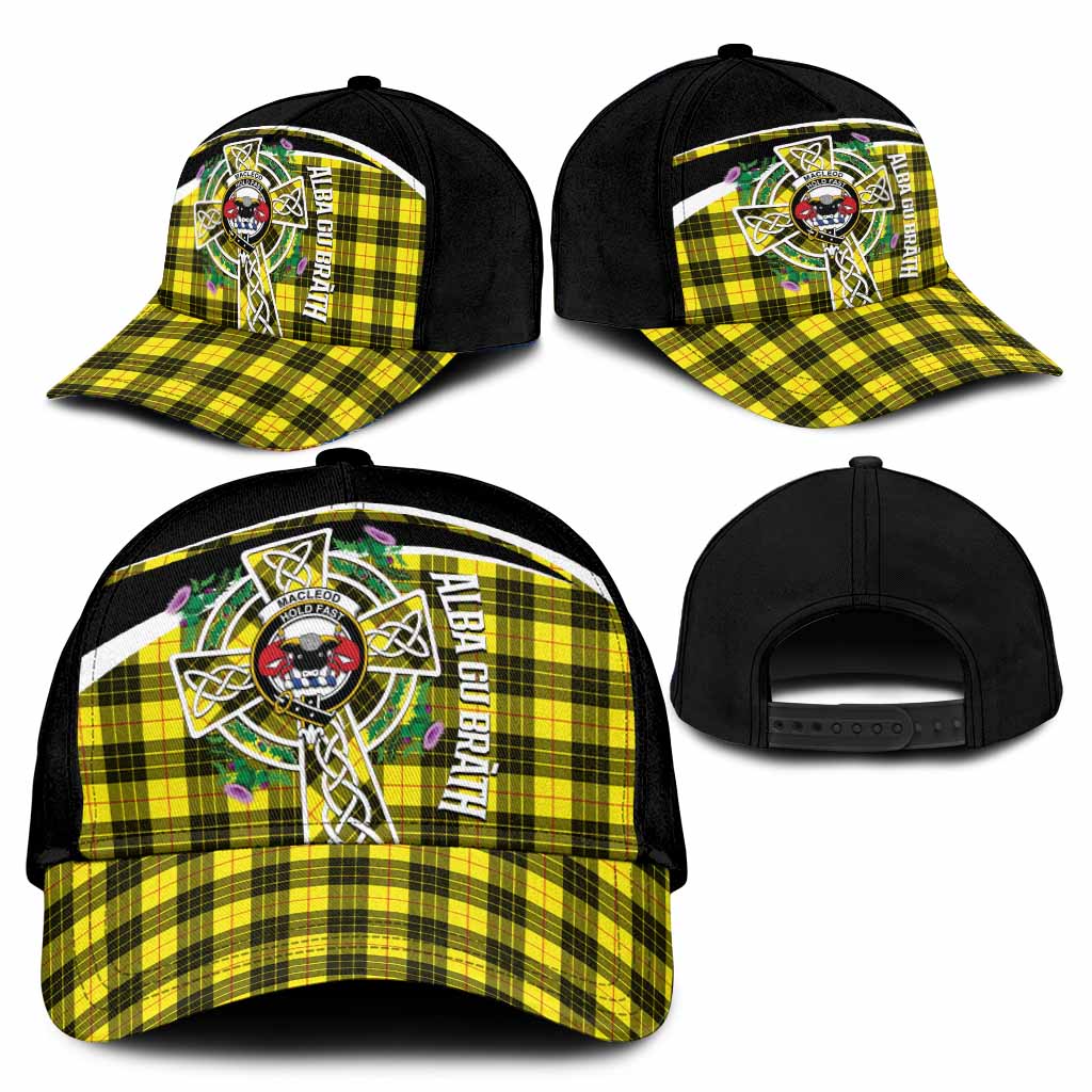 MacLeod (McLeod) Tartan Crest Classic Cap Scottish Thistle Celtic Cross Alba Gu Brath