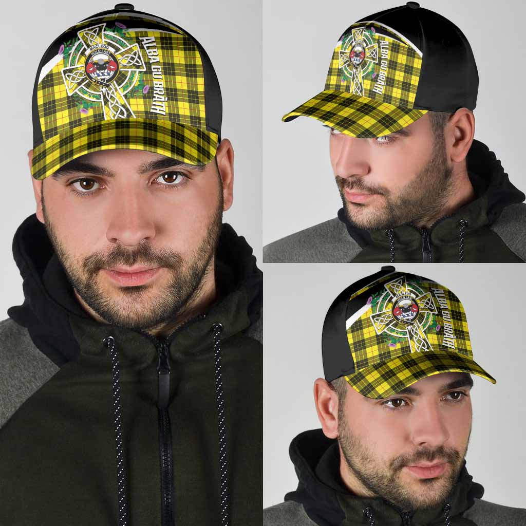 MacLeod (McLeod) Tartan Crest Classic Cap Scottish Thistle Celtic Cross Alba Gu Brath