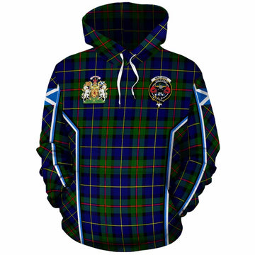 MacLeod (McLeod) Tartan Crest Cotton Hoodie Scotland Coat of Arm Flag Style