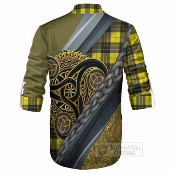 MacLeod (McLeod) Tartan Crest Ghillie Shirt Scottish Triskele Celtic