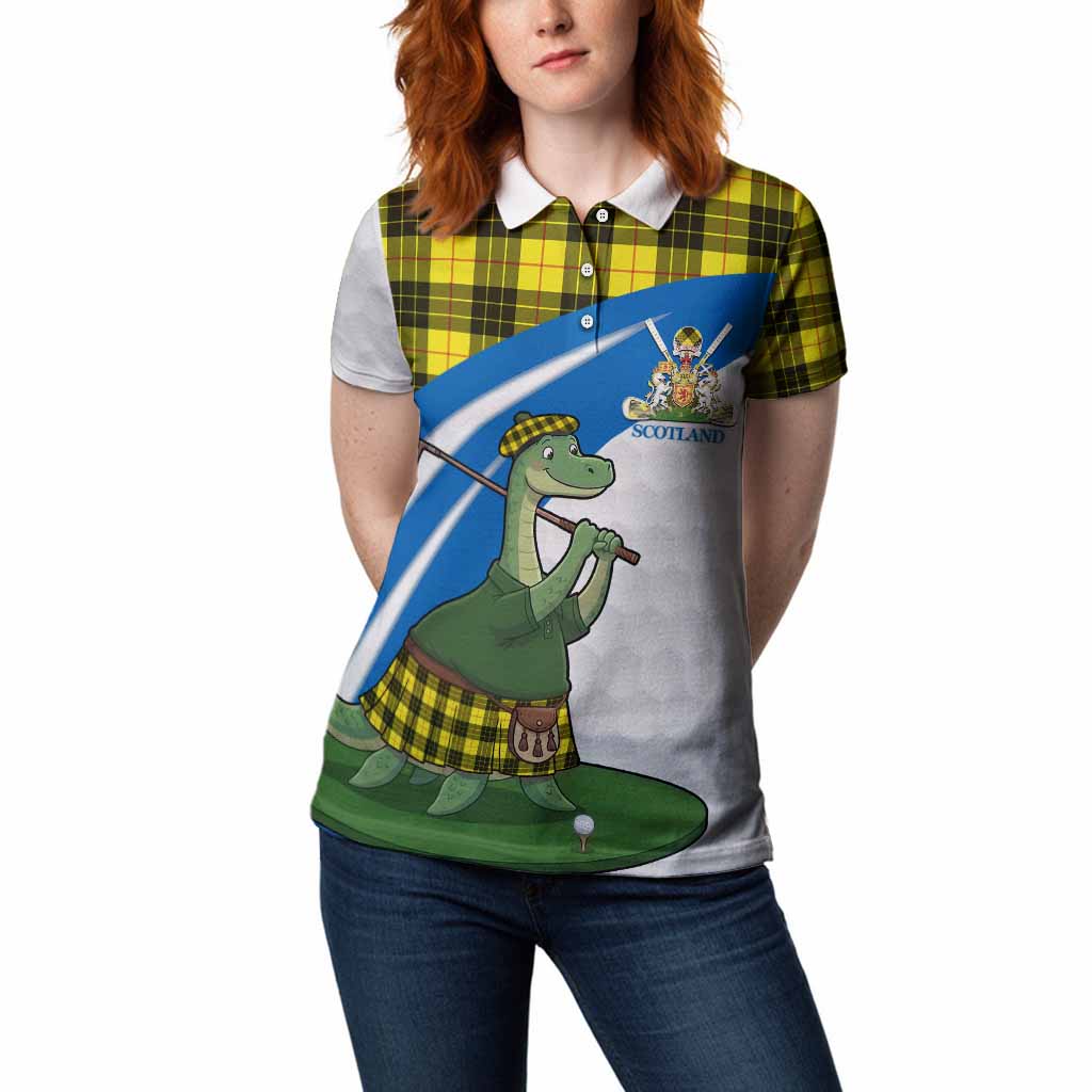MacLeod (McLeod) Tartan Crest Golf Nessie Women Polo Shirt Loch Ness Monster Sporty Style