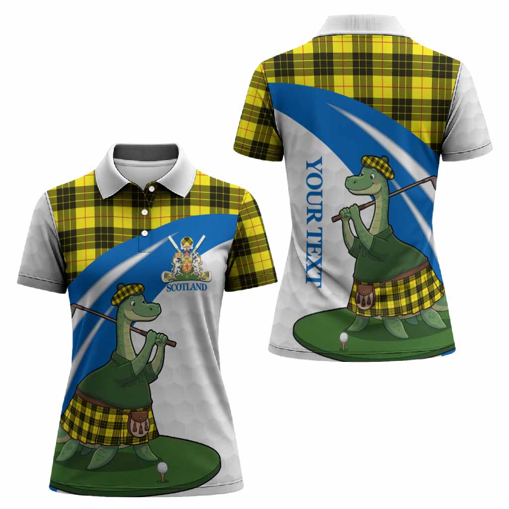 MacLeod (McLeod) Tartan Crest Golf Nessie Women Polo Shirt Loch Ness Monster Sporty Style