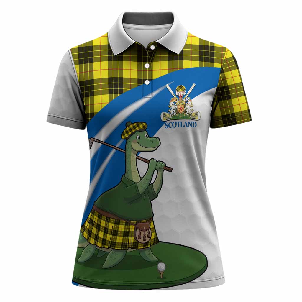 MacLeod (McLeod) Tartan Crest Golf Nessie Women Polo Shirt Loch Ness Monster Sporty Style