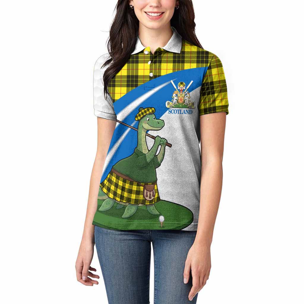 MacLeod (McLeod) Tartan Crest Golf Nessie Women Polo Shirt Loch Ness Monster Sporty Style