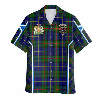 MacLeod (McLeod) Tartan Crest Hawaiian Shirt Scotland Coat of Arm Flag Style - Tartan Vibes Clothing