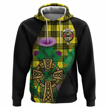 MacLeod (McLeod) Tartan Crest Hoodie Celtic Cross Thistle Flowers