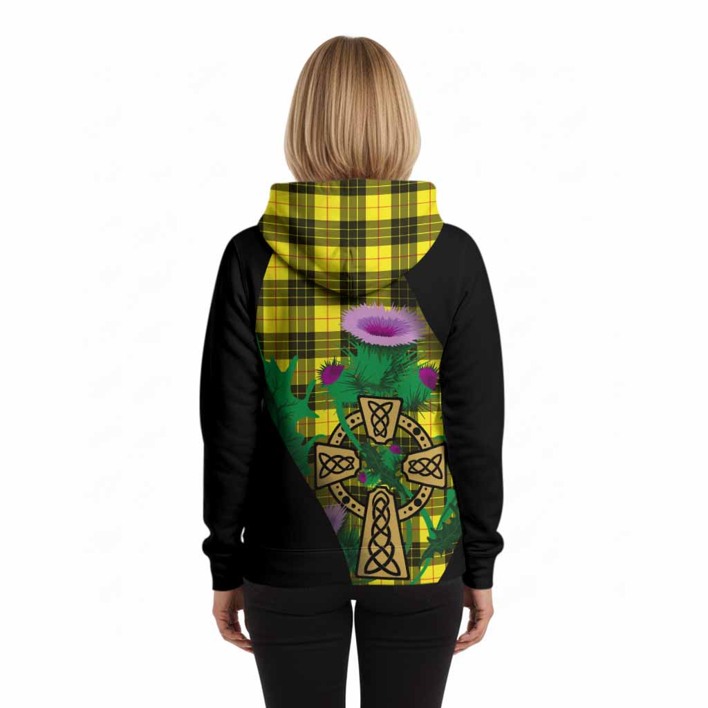 MacLeod (McLeod) Tartan Crest Hoodie Celtic Cross Thistle Flowers
