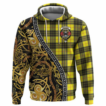 MacLeod (McLeod) Tartan Crest Hoodie Celtic Knot and Triple Trickle Spiral Symbols