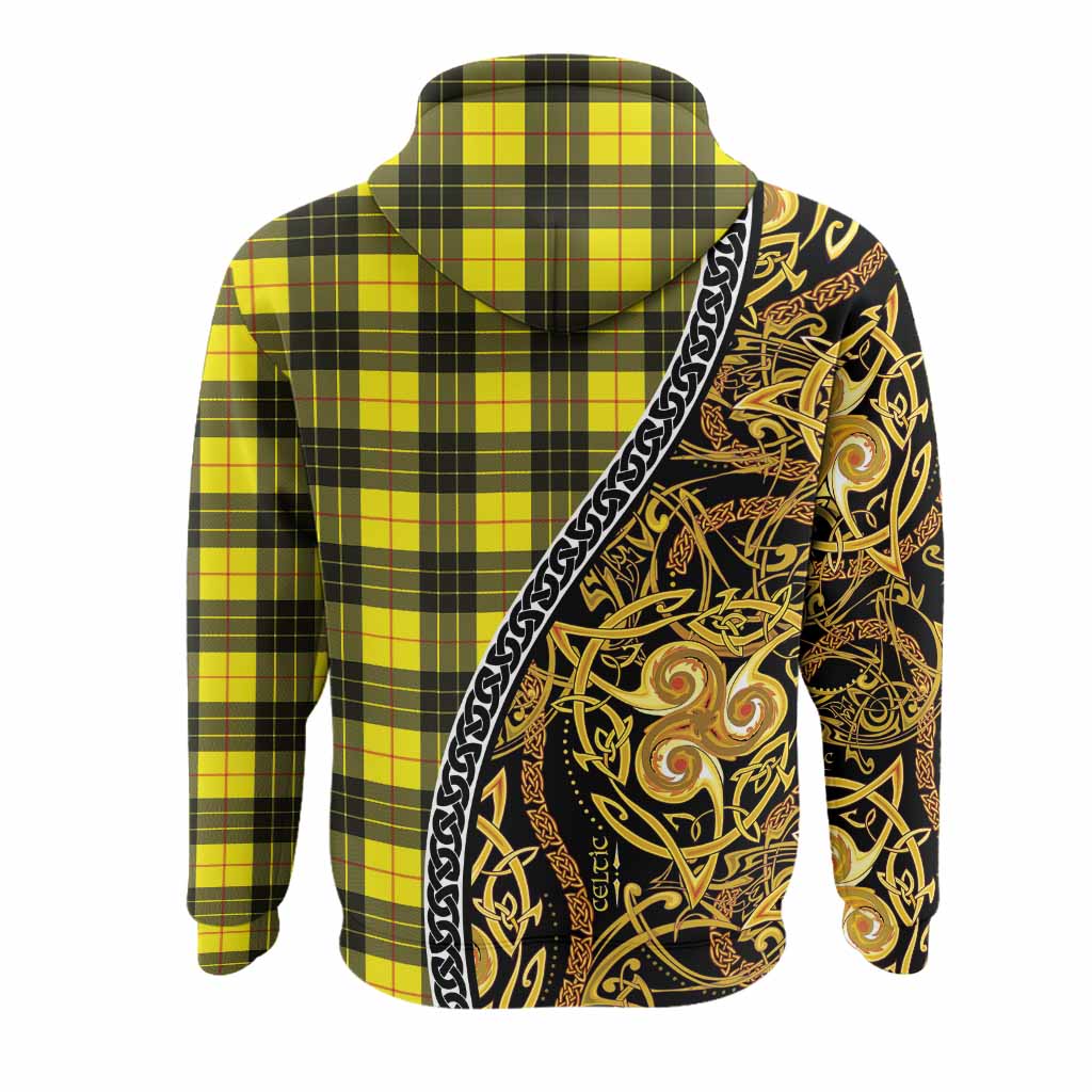 MacLeod (McLeod) Tartan Crest Hoodie Celtic Knot and Triple Trickle Spiral Symbols