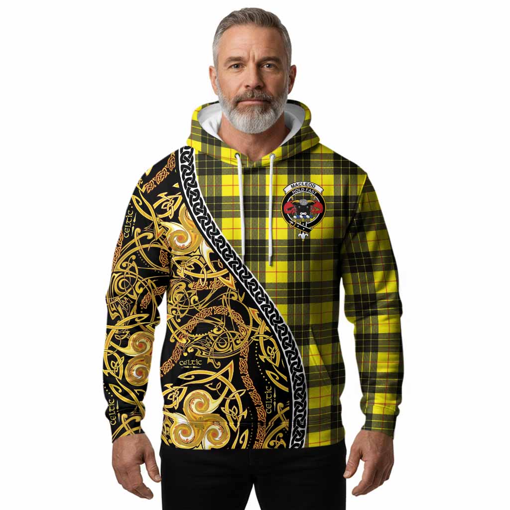 MacLeod (McLeod) Tartan Crest Hoodie Celtic Knot and Triple Trickle Spiral Symbols