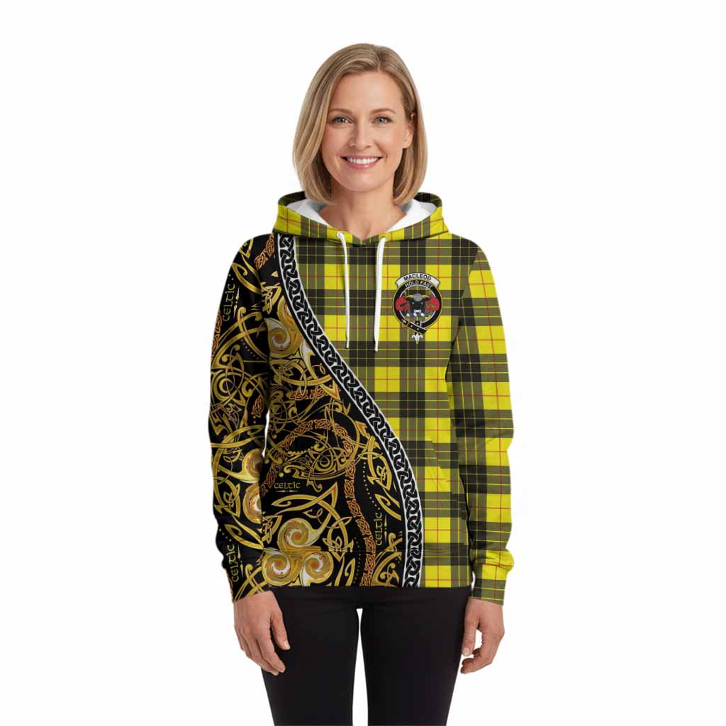 MacLeod (McLeod) Tartan Crest Hoodie Celtic Knot and Triple Trickle Spiral Symbols