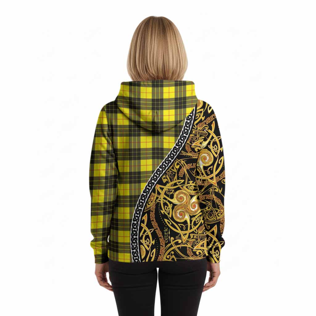MacLeod (McLeod) Tartan Crest Hoodie Celtic Knot and Triple Trickle Spiral Symbols