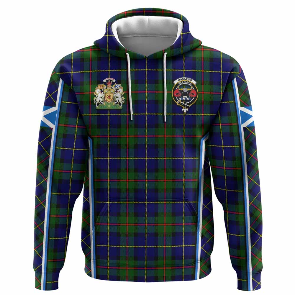 MacLeod (McLeod) Tartan Crest Hoodie Scotland Coat of Arm Flag Style - Tartan Vibes Clothing