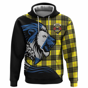 MacLeod (McLeod) Tartan Crest Hoodie Scottish Golden Lions Wave Flow
