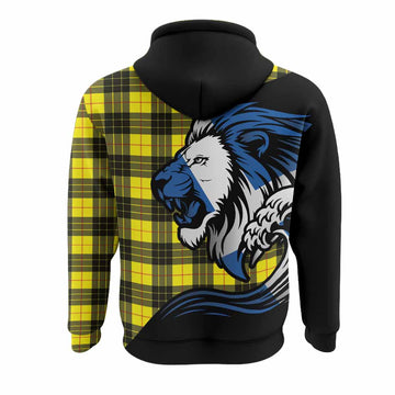 MacLeod (McLeod) Tartan Crest Hoodie Scottish Golden Lions Wave Flow