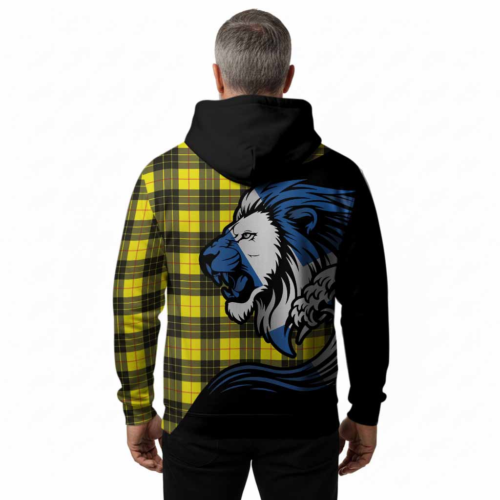 MacLeod (McLeod) Tartan Crest Hoodie Scottish Golden Lions Wave Flow