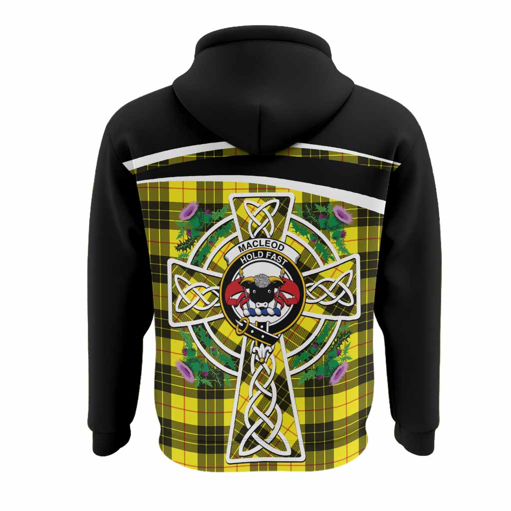 MacLeod (McLeod) Tartan Crest Hoodie Scottish Thistle Celtic Cross Alba Gu Brath