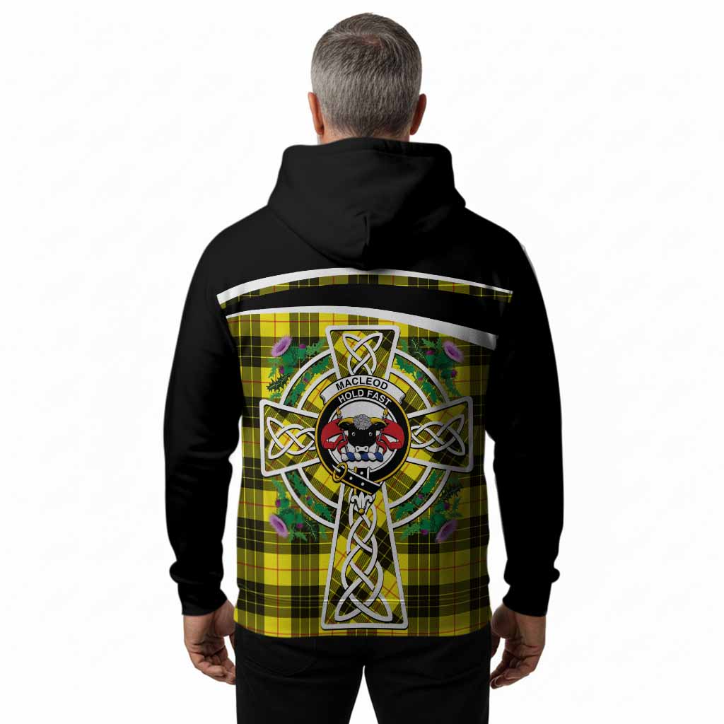 MacLeod (McLeod) Tartan Crest Hoodie Scottish Thistle Celtic Cross Alba Gu Brath