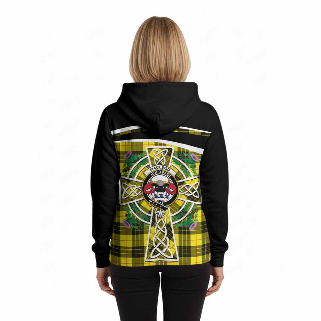 MacLeod (McLeod) Tartan Crest Hoodie Scottish Thistle Celtic Cross Alba Gu Brath
