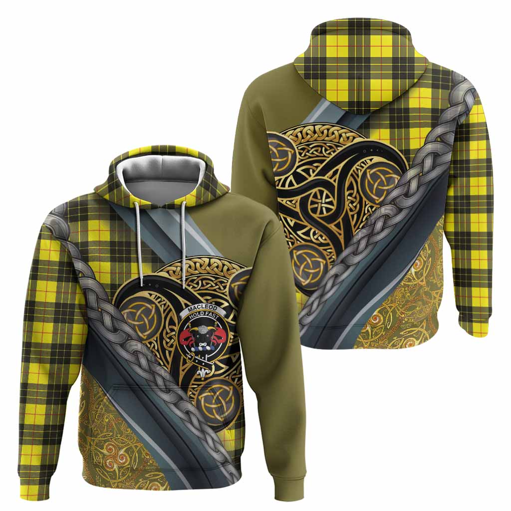 MacLeod (McLeod) Tartan Crest Hoodie Scottish Triskele Celtic