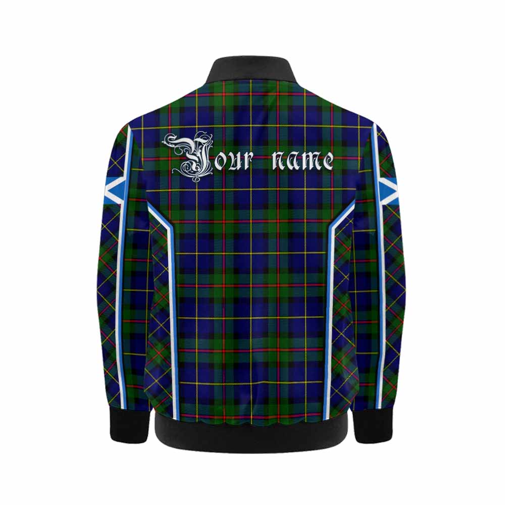 MacLeod (McLeod) Tartan Crest Kid Bomber Jacket Scotland Coat of Arm Flag Style - Tartan Vibes Clothing