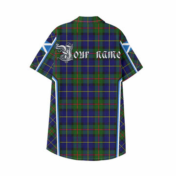 MacLeod (McLeod) Tartan Crest Kid Hawaiian Shirt Scotland Coat of Arm Flag Style
