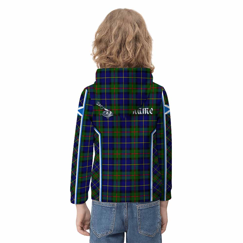 MacLeod (McLeod) Tartan Crest Kid Hoodie Scotland Coat of Arm Flag Style - Tartan Vibes Clothing