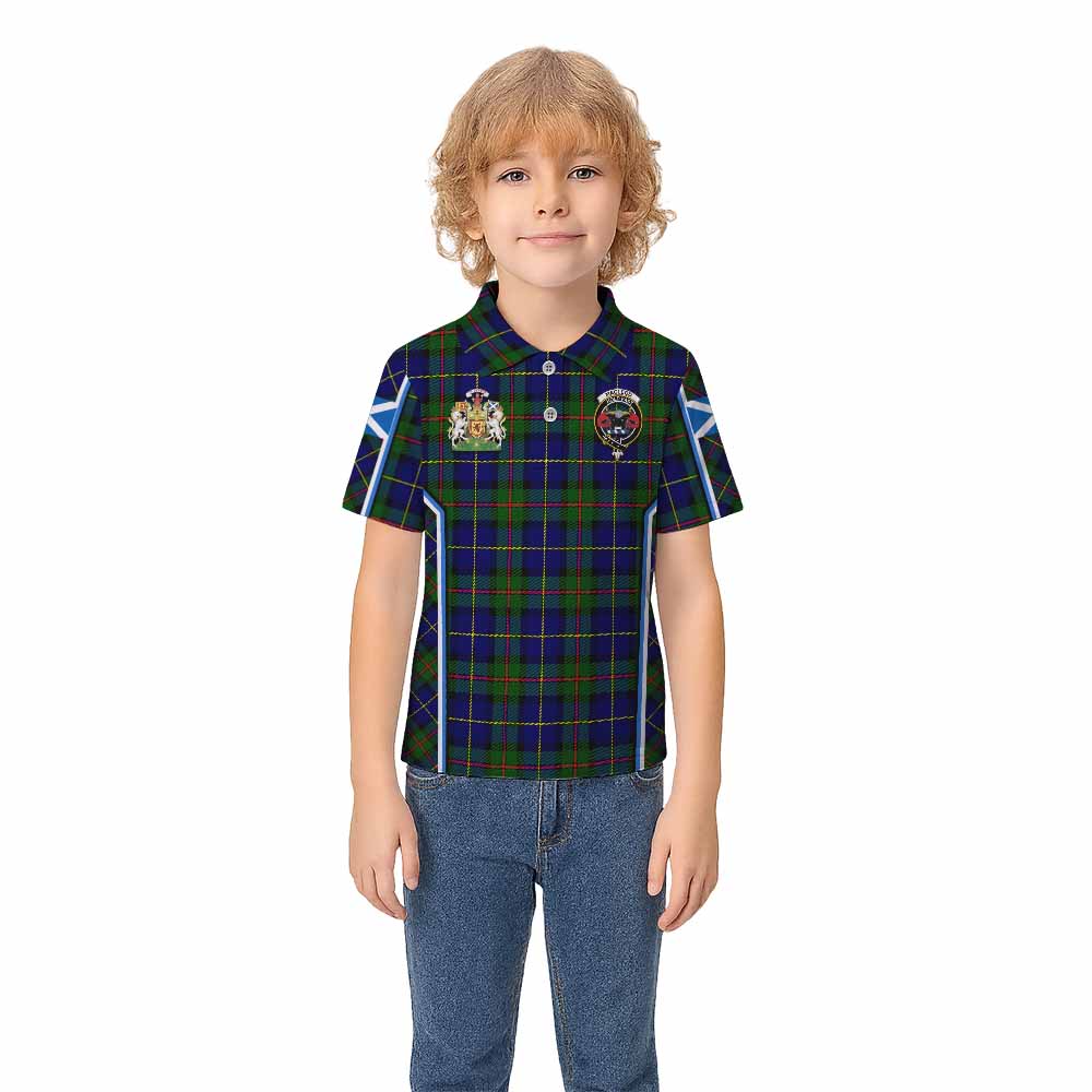 MacLeod (McLeod) Tartan Crest Kid Polo Shirt Scotland Coat of Arm Flag Style - Tartan Vibes Clothing