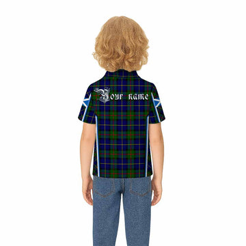 MacLeod (McLeod) Tartan Crest Kid Polo Shirt Scotland Coat of Arm Flag Style
