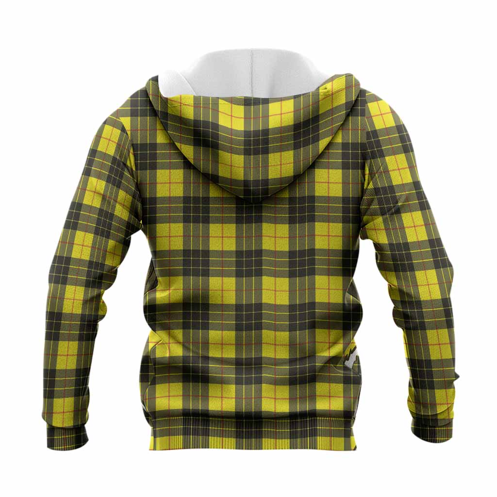 MacLeod (McLeod) Tartan Crest Knitted Hoodie Ferocious Lion Style