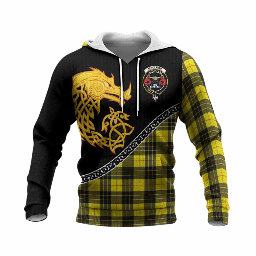 MacLeod (McLeod) Tartan Crest Knitted Hoodie Legendary Dragon Knot Half Style