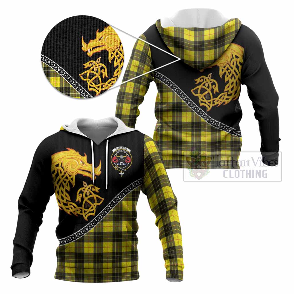 MacLeod (McLeod) Tartan Crest Knitted Hoodie Legendary Dragon Knot Half Style