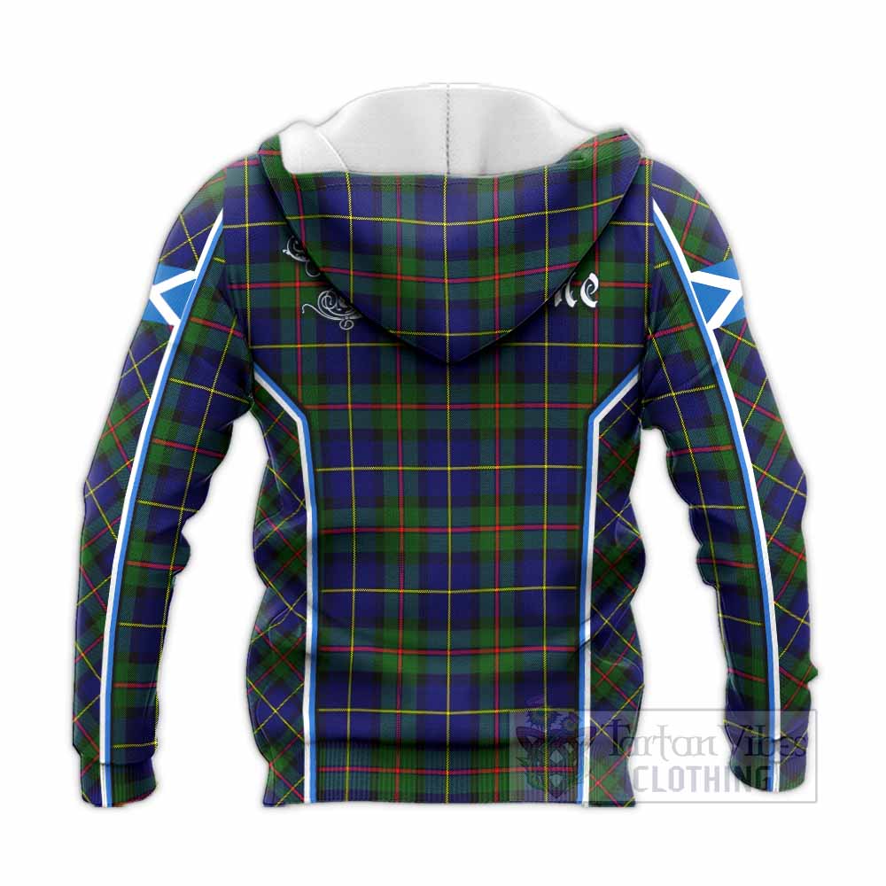MacLeod (McLeod) Tartan Crest Knitted Hoodie Scotland Coat of Arm Flag Style - Tartan Vibes Clothing