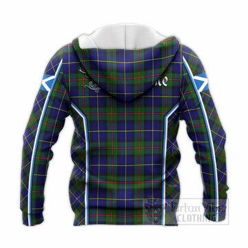 MacLeod (McLeod) Tartan Crest Knitted Hoodie Scotland Coat of Arm Flag Style