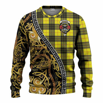 MacLeod (McLeod) Tartan Crest Knitted Sweater Celtic Knot and Triple Trickle Spiral Symbols