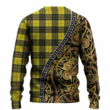 MacLeod (McLeod) Tartan Crest Knitted Sweater Celtic Knot and Triple Trickle Spiral Symbols