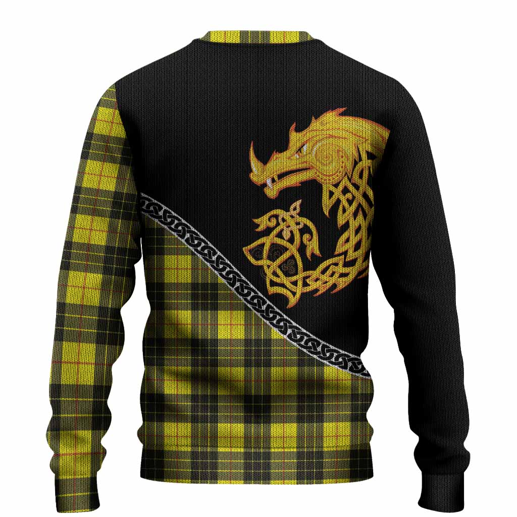 MacLeod (McLeod) Tartan Crest Knitted Sweater Legendary Dragon Knot Half Style