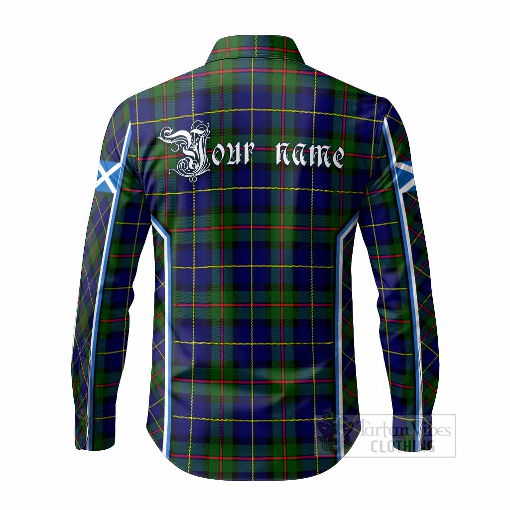 MacLeod (McLeod) Tartan Crest Long Sleeve Button Shirts Scotland Coat of Arm Flag Style - Tartan Vibes Clothing