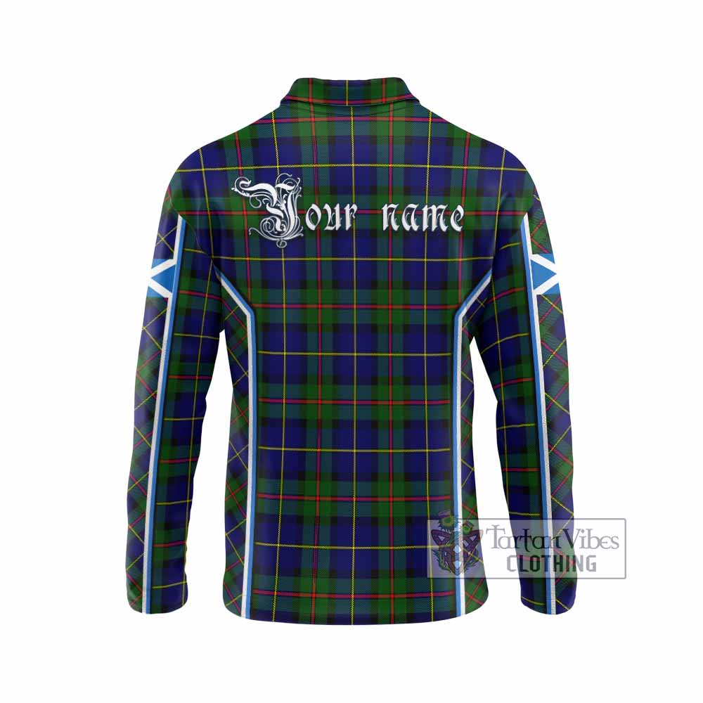 MacLeod (McLeod) Tartan Crest Long Sleeve Polo Shirt Scotland Coat of Arm Flag Style - Tartan Vibes Clothing