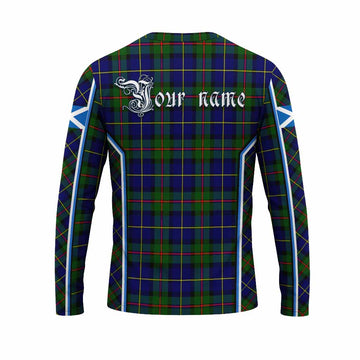 MacLeod (McLeod) Tartan Crest Long Sleeve T-Shirt Scotland Coat of Arm Flag Style - Tartan Vibes Clothing