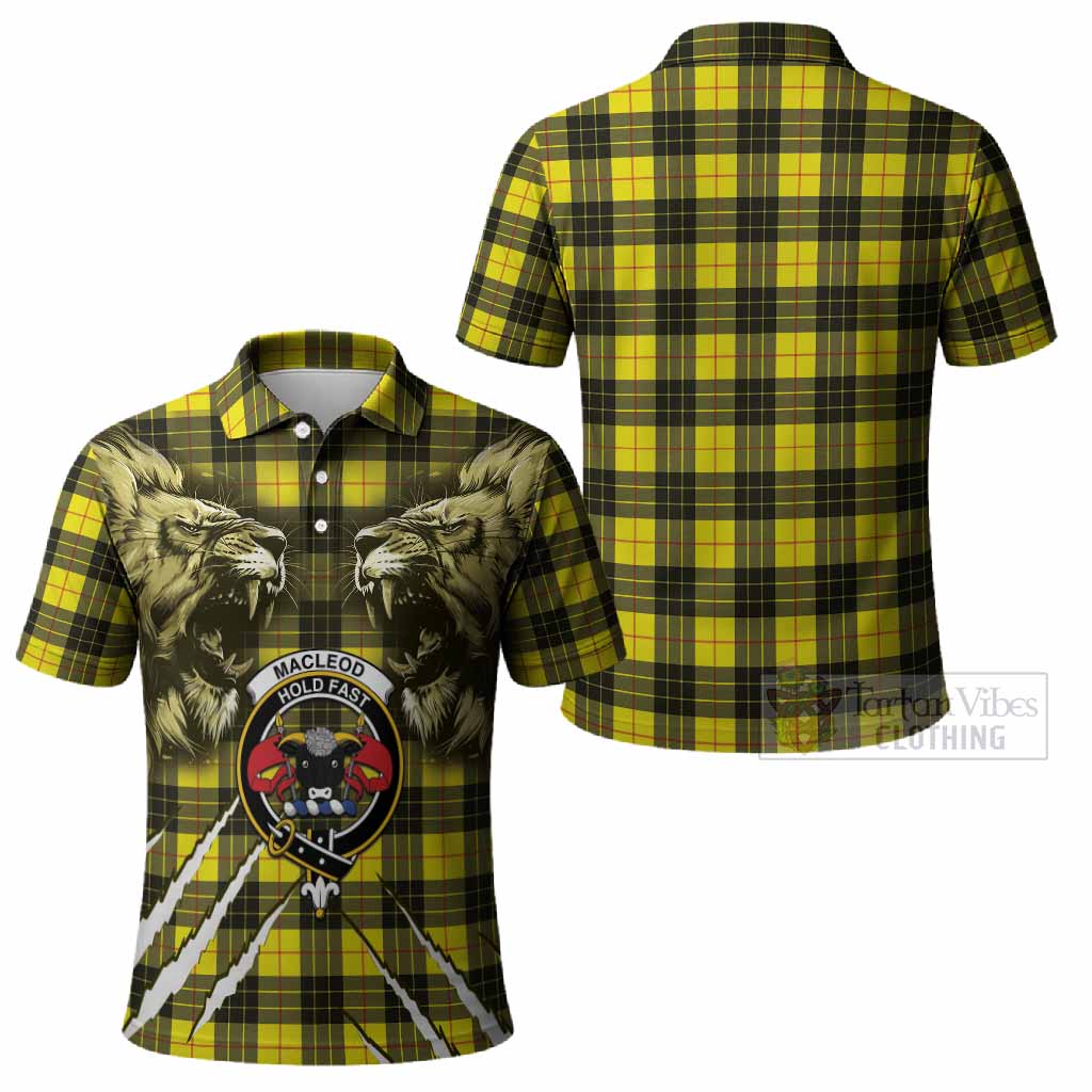 MacLeod (McLeod) Tartan Crest Polo Shirt Ferocious Lion Style