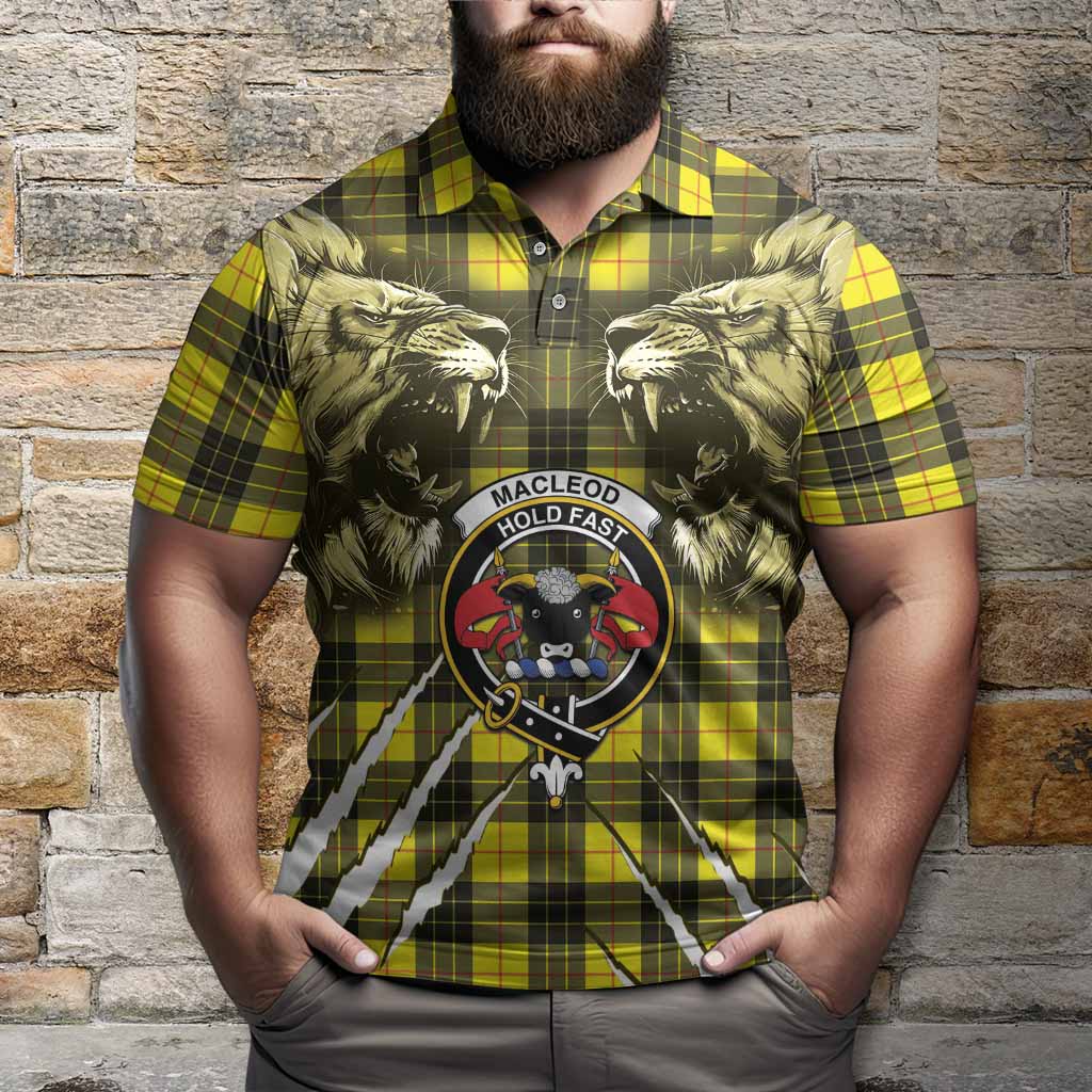 MacLeod (McLeod) Tartan Crest Polo Shirt Ferocious Lion Style
