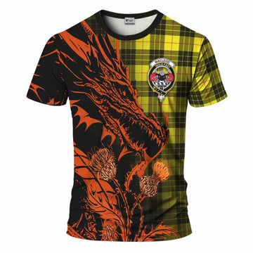 MacLeod (McLeod) Tartan Crest Scottish T-Shirt Dragon and Thistle